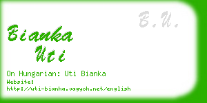 bianka uti business card